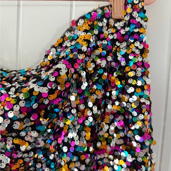 Rainbow Sequin Mini Skirt SHEIN Curve 2XL - Picture 2 of 2